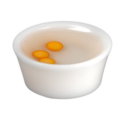 Cuenco en miniatura con huevos Ø 2,5 cm para belén Mondo Presepi