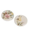 Set of 2 terracotta plates ø 2.7 cm for nativity scene Mondo Presepi