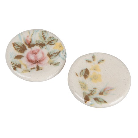 Juego de 2 platos de terracota ø 2,7 cm para belén Mondo Presepi