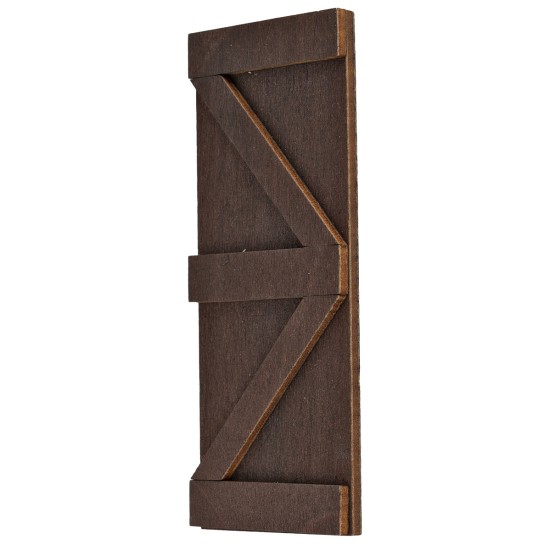 Wooden door with 'Z' structure 4x9 cm h for nativity scene Mondo Presepi