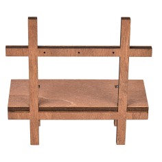 Bancarella in legno con traversa orizzontale cm 12,5x5,2x12,5 h 2