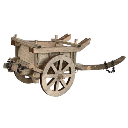 Carretto in legno cm 10,8x24x9,5 h per presepe Mondo Presepi