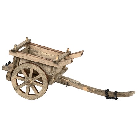 Carretto in legno cm 10,8x24x9,5 h per presepe Mondo Presepi