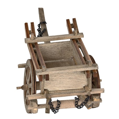 Carretto in legno cm 10,8x24x9,5 h per presepe Mondo Presepi