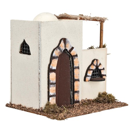 Casa araba con terrazza e portone ad arco cm 17x13x17 h