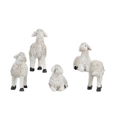 Gesù con pastorelli 10 cm in resina statuine pasquali 2