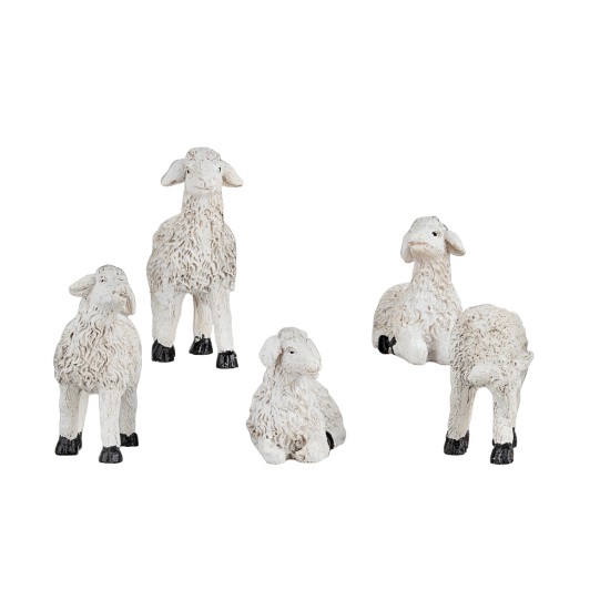 Gesù con pastorelli 10 cm in resina statuine pasquali per