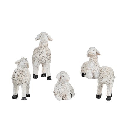 Jesús con pastorcitos 10 cm en resina figuritas pascuales