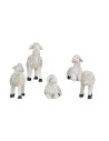 Jesús con pastorcitos 10 cm en resina figuritas pascuales