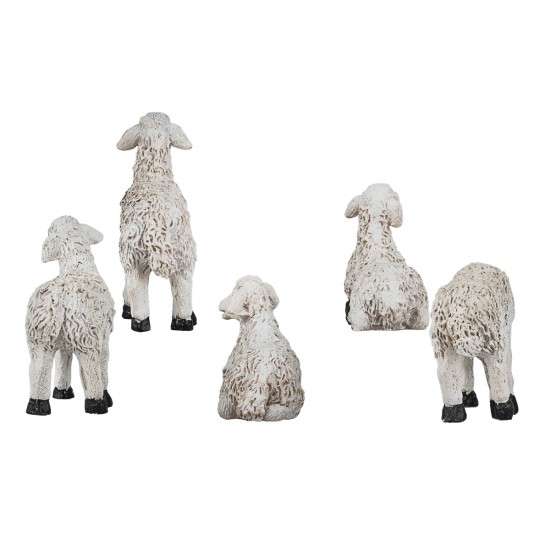 Jesús con pastorcitos 10 cm en resina figuritas pascuales