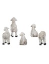 Jesús con pastorcitos 10 cm en resina figuritas pascuales