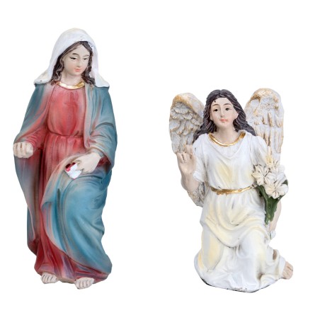 Anunciación a la Virgen María en resina – Serie 10 cm estatuas