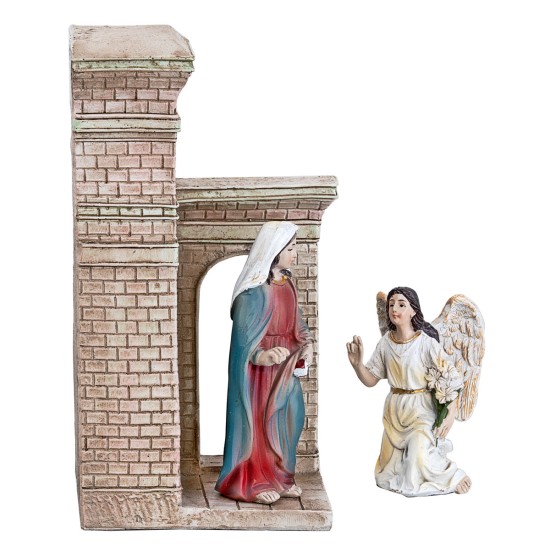 Annunciazione alla Vergine Maria in resina – Serie 10 cm statue