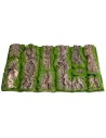 Tappeto muschio con corteccia cm 49x33,5x1 h per presepe Mondo