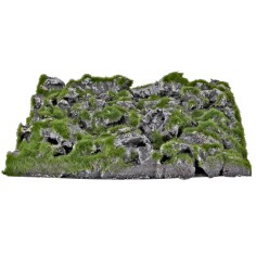 Tappeto a roccia con muschio cm 30x30x2,5 per presepe Mondo