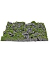 Rock carpet with moss cm 30x30x2.5 for Mondo nativity scene