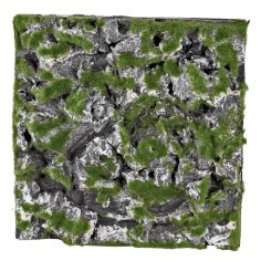 Alfombra de roca con musgo cm 30x30x2,5 para Belén Mondo 2