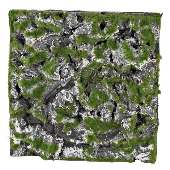 Alfombra de roca con musgo cm 30x30x2,5 para Belén Mondo