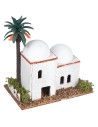 Arab house with dome and side palm cm 12x7x12 h for nativity scene