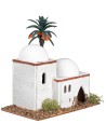 Casa araba da fondale con tetti a cupola e arco d’ingresso cm