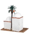 Arab house for background with domed roofs and entrance arch cm