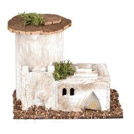 Arabic house with tower cm 12x7x10 h.