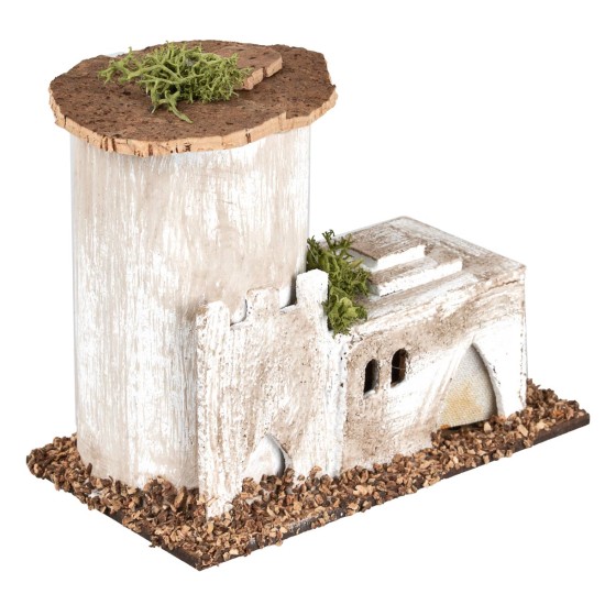 Casa araba con torre cm 12x7x10 h. 