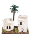 Casa araba con torre e palma cm 12x7x12 h. 