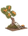 Albero di arance con scala e cassetta cm 13x10x16 h