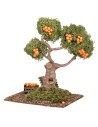 Árbol de naranjas con escalera y caja cm 13x10x16 h para belén