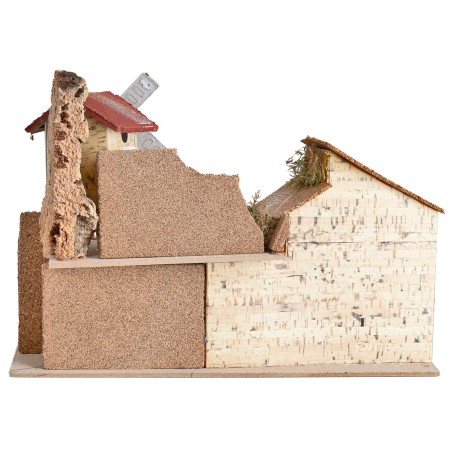 Presepe illuminato con cascata cm 33x18x23 h per presepe Mondo