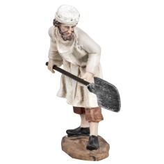 Panadero con pala de resina 10 cm para belén Mundo Pesebres