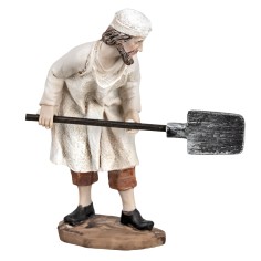 Fornaio con pala in resina 10 cm per presepe Mondo Presepi 2