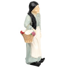 Contadina con cesto in resina 12 cm per presepe Mondo Presepi 2