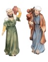 Set of two Arab men in resin 10 cm for nativity scene Mondo Presepi