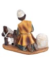 Shepherd with sheep in resin series 11cm for Mondo nativity scene