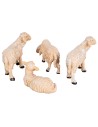 Set de 4 ovejas de resina para pesebre serie 21-25cm