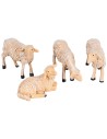 Set 4 pecore per presepe serie 21-25cm per presepe Mondo Presepi