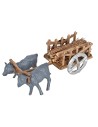 Carreta con bueyes cargada de leña para pesebre Mundo Pesebres