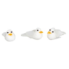 Set tre colombe 3 cm per presepe Mondo Presepi