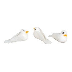 Set tre colombe 3 cm per presepe Mondo Presepi 2