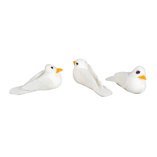 Set of three doves 3 cm for nativity scene Mondo Presepi