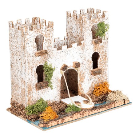 Castello in sughero cm 17x10x14 per presepe Mondo Presepi
