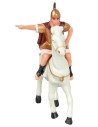Soldato romano a cavallo cm 11h per presepe Mondo Presepi