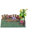 Giardino con recinzione e piante per presepe 8-10 cm