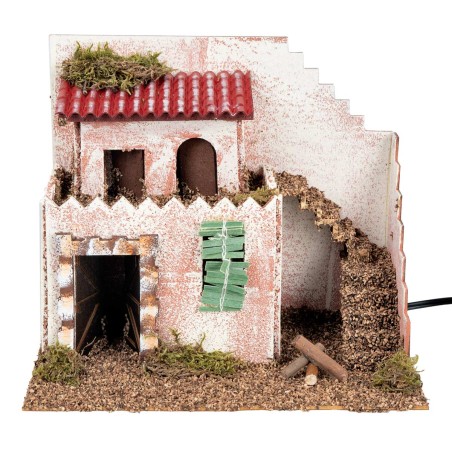 Copia de Casa árabe con torre cm 12x7x10 h.