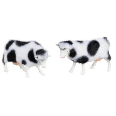 Set of two 4 cm cows for Mondo Presepi nativity scene 2
