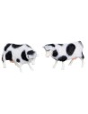 Set of two 4 cm cows for Mondo Presepi nativity scene