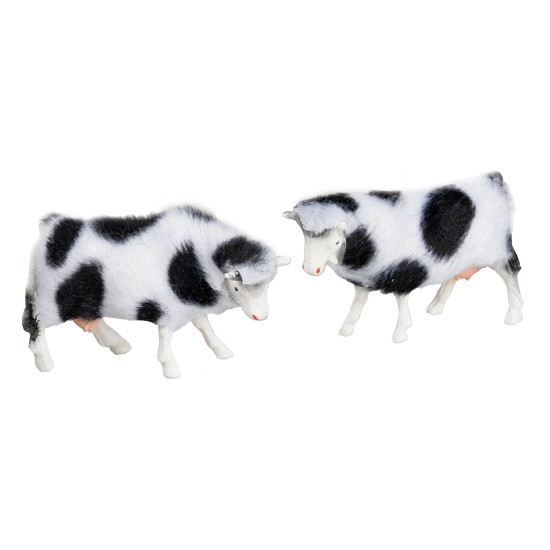 Set of two 4 cm cows for Mondo Presepi nativity scene