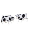 Set of two 4 cm cows for Mondo Presepi nativity scene